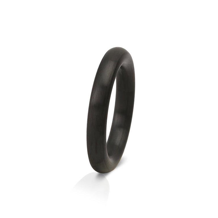 Edelstahl Ring 4mm PNEU schwarz matt