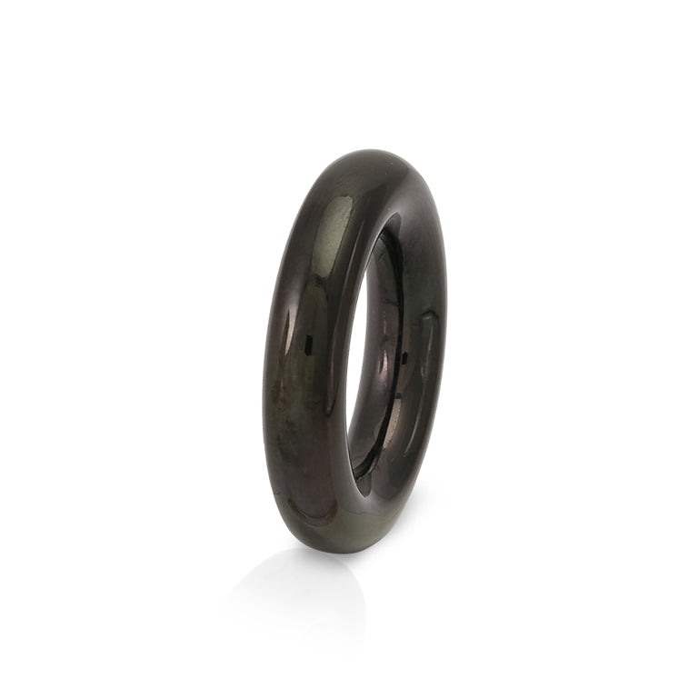 Edelstahl Ring 6mm PNEU schwarz