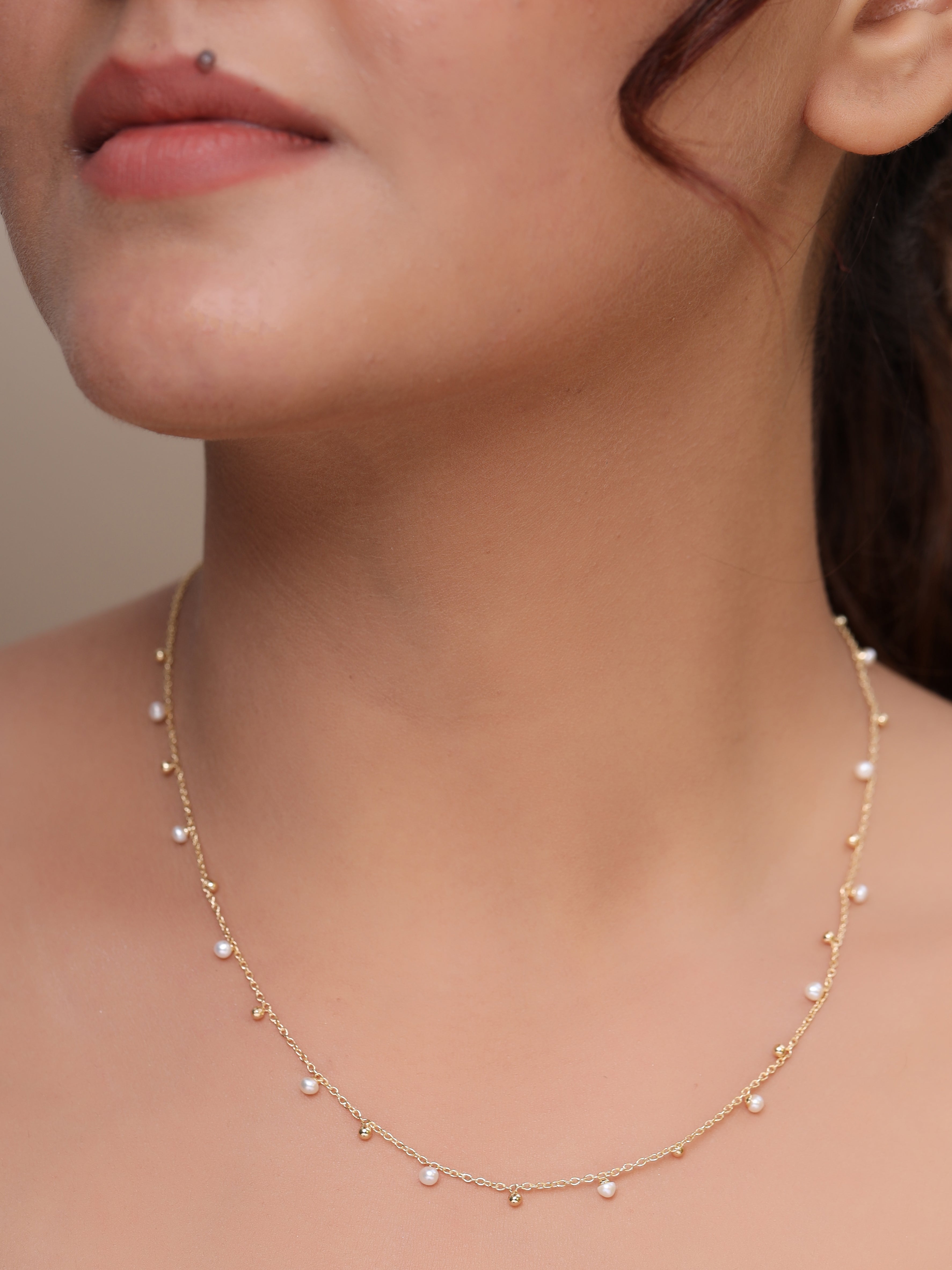 Halskette  MALIN mit Perlen